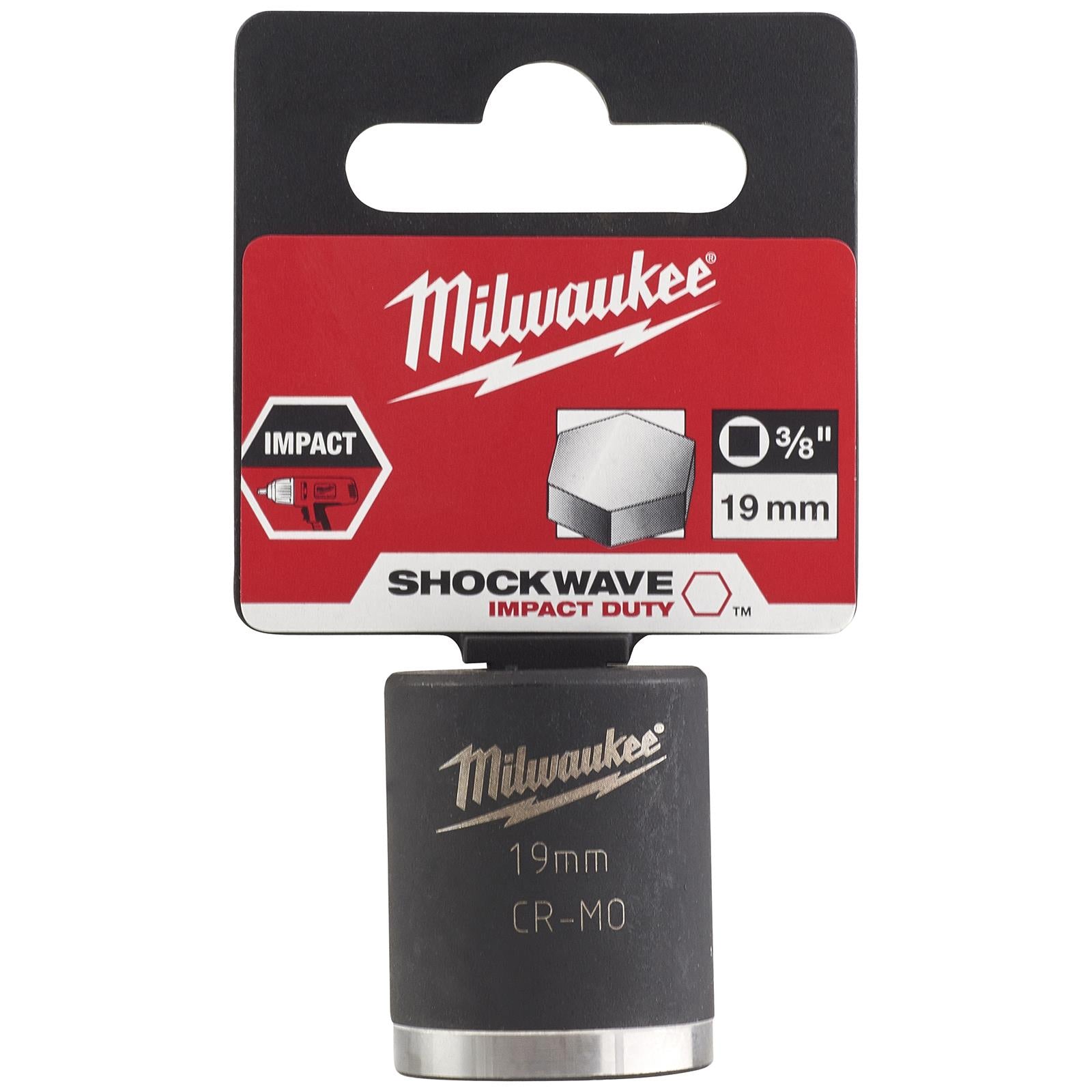 Milwaukee Impact Sockets 3/8" Drive Shockwave Impact Duty 