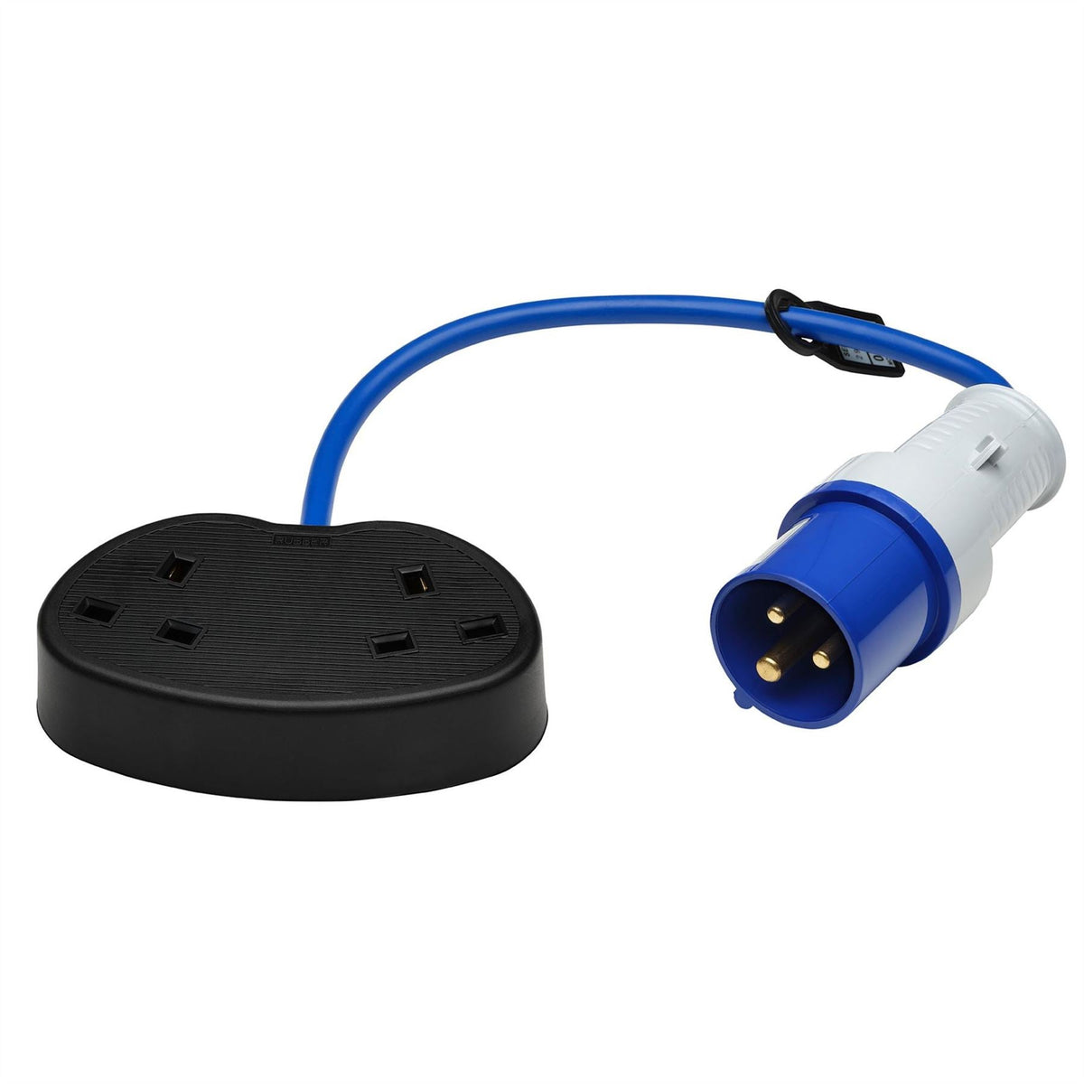 Defender E85302 230V Fly Lead Converter 16A - 2 x 13A 35165  White Rose Tools