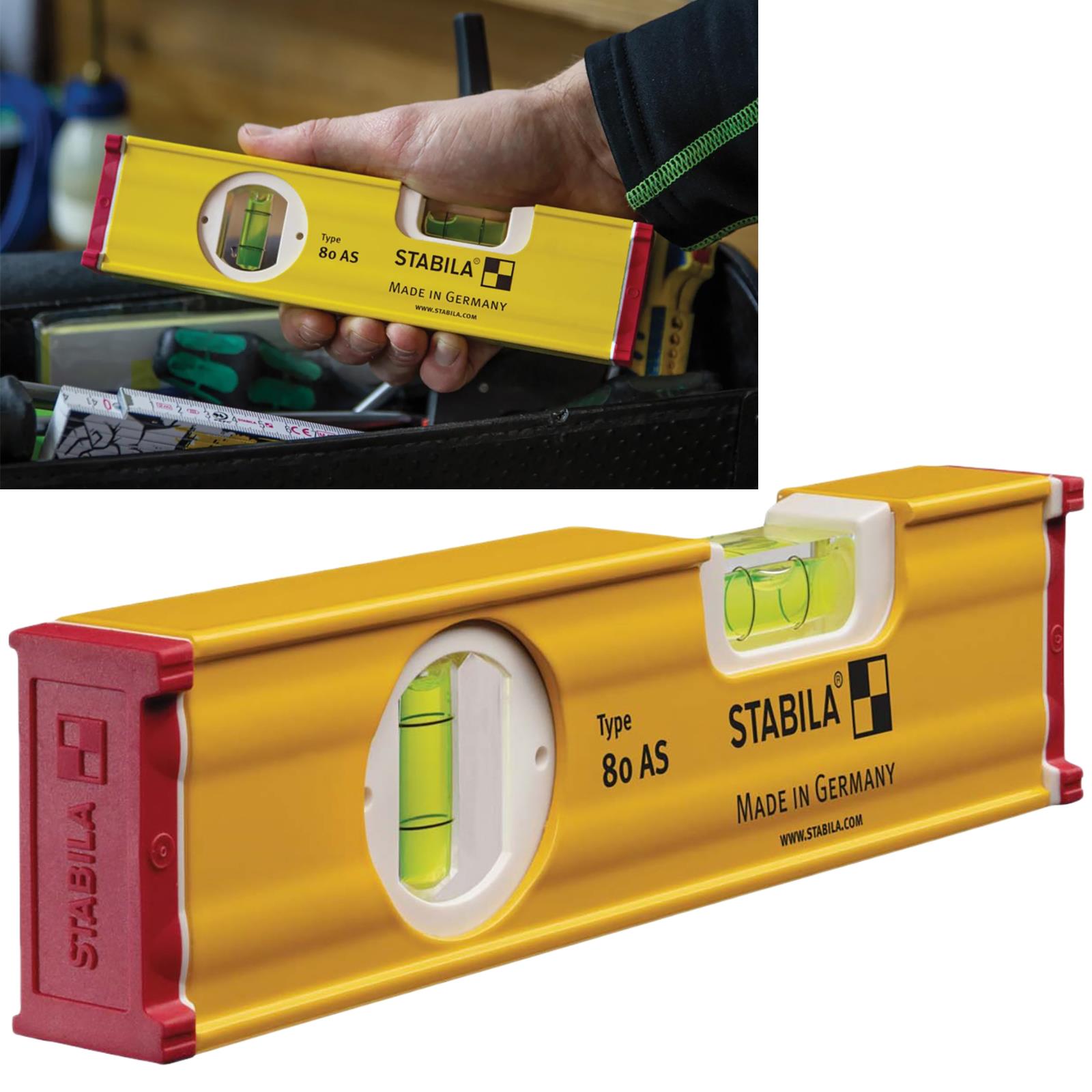 Stabila Spirit Level 20cm 2 Vial 80 AS 19565 