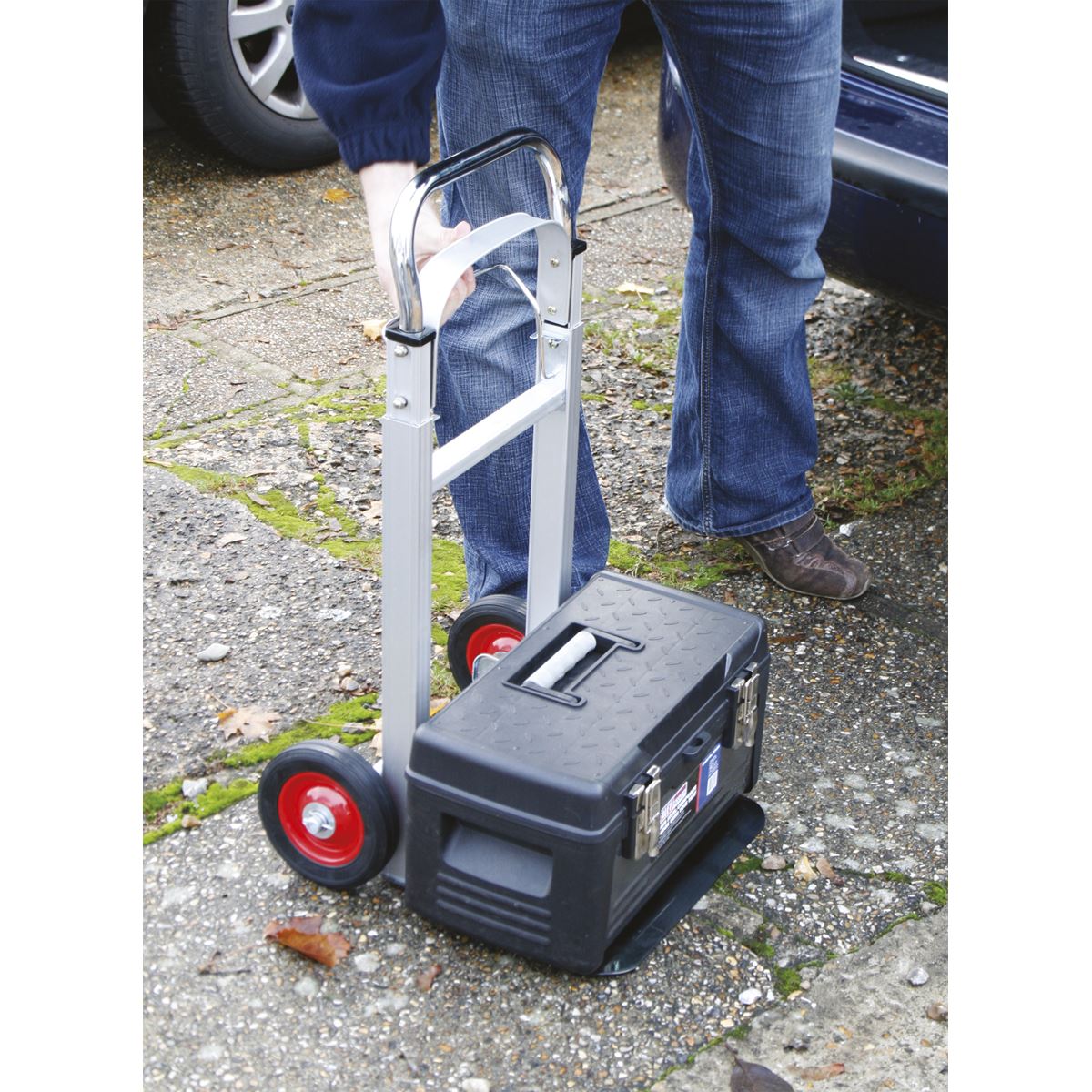 Sealey Folding Sack Truck Aluminium 90kg Capacity