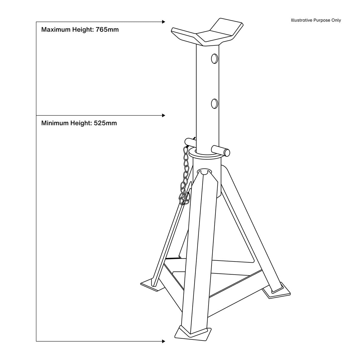 Sealey Axle Stands (Pair) 12 Tonne Capacity per Stand 