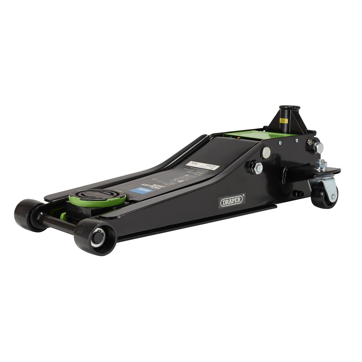 Draper Trolley Jack 3 Tonne Green 28485  White Rose Tools