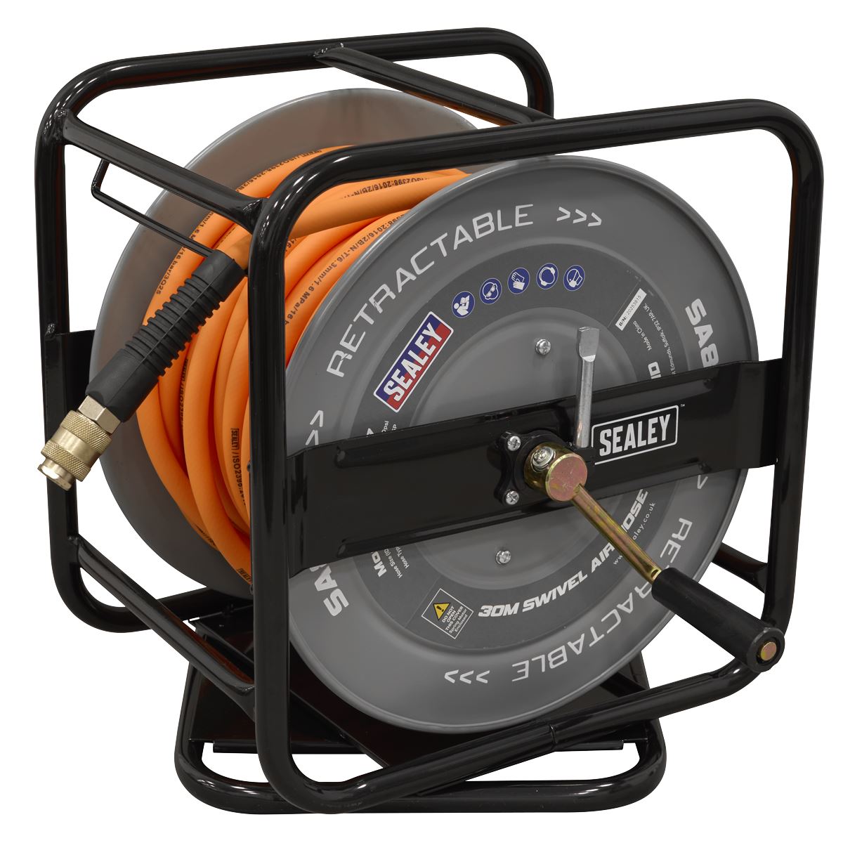 Sealey 30m Swivel Air Hose Reel 6mm ID