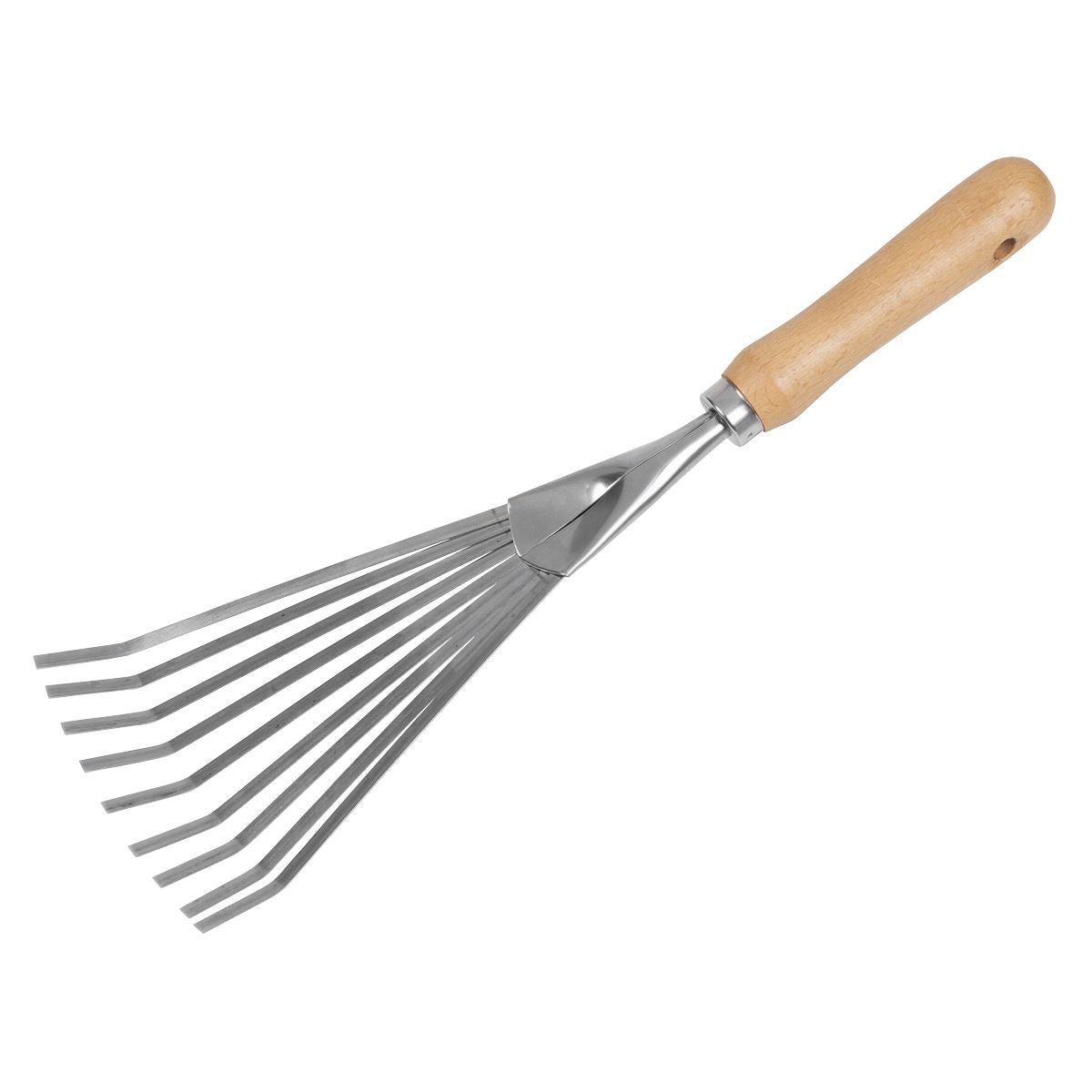 Sealey Premier Leaf Hand Rake with Ash Handle & Stainless Steel Tines