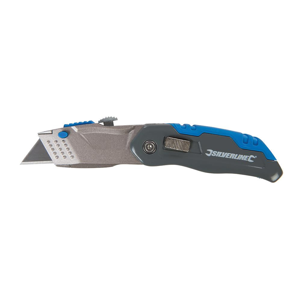 Silverline Retractable Folding Knife 165mm 536978