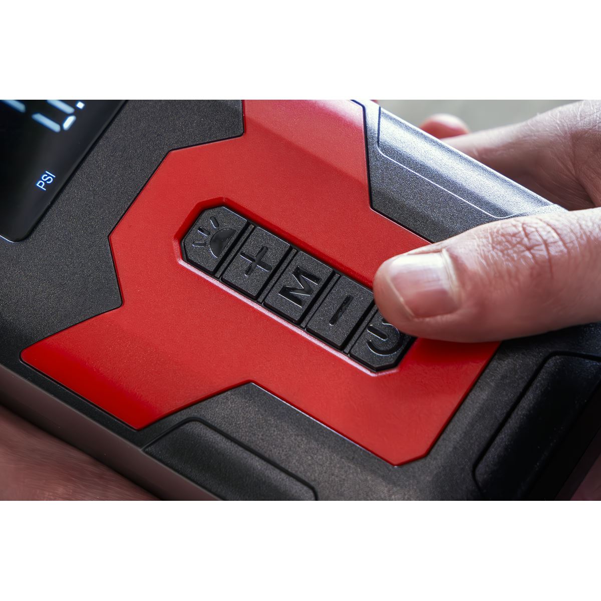 Sealey Rechargeable Tyre Inflator & Power Bank with Worklight 12V  White Rose Tools