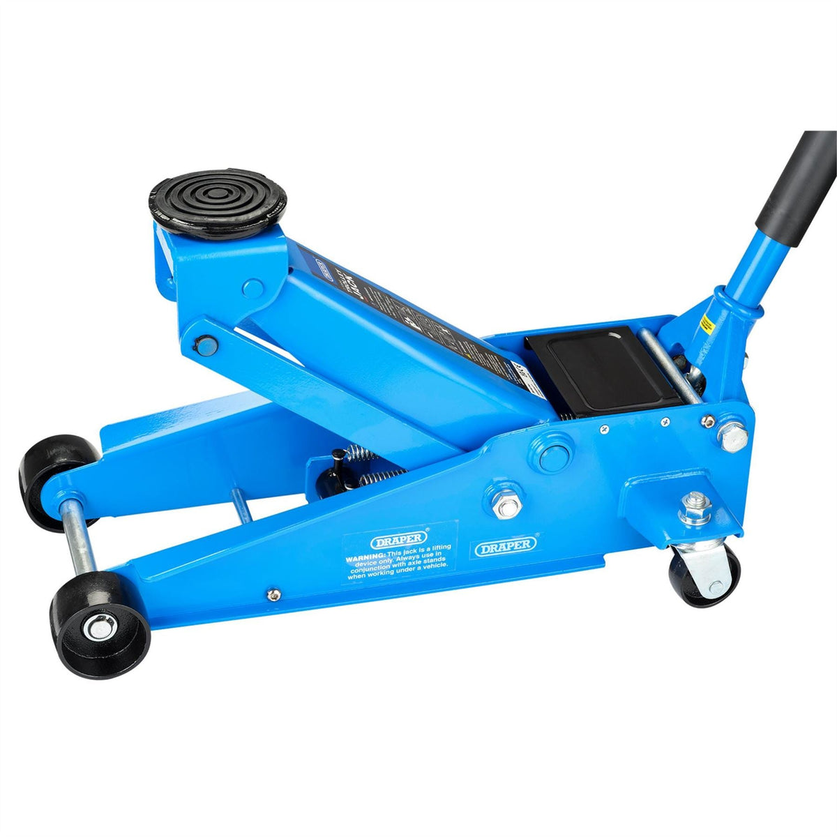 Draper Heavy Duty Trolley Jack with Twin Pistons 3 Tonne 16407  White Rose Tools