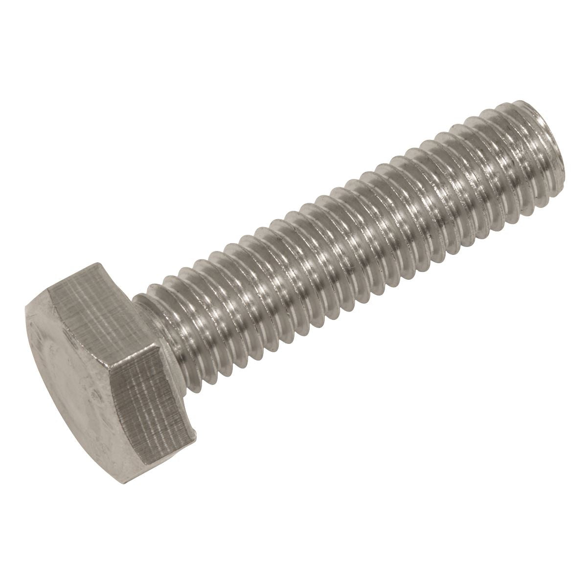 Sealey Stainless Steel Hex Head Set Screw DIN 933 - M10 X 40 A2 - Pack of 25