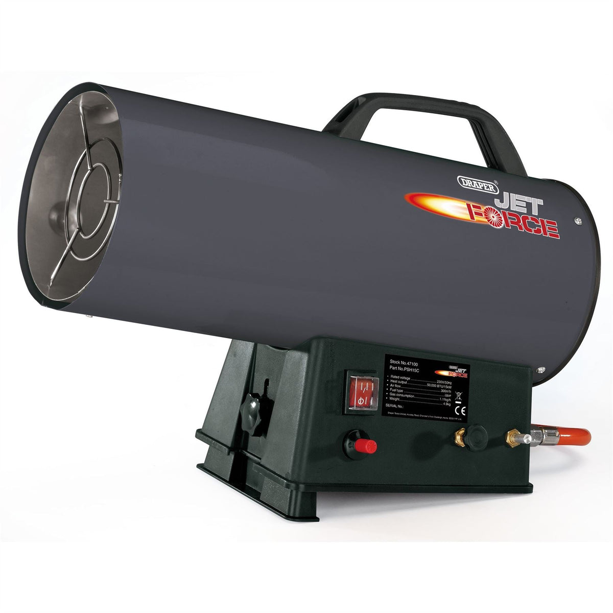 Draper Jet Force Propane Space Heater 50000 BTU/15 kW 47100  White Rose Tools