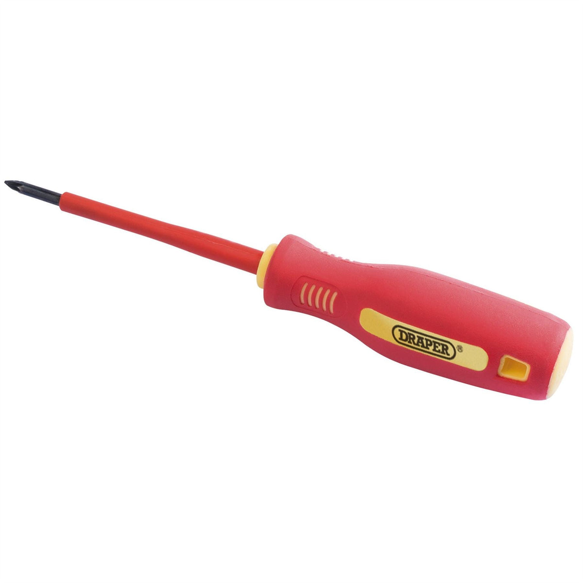 Draper Fully Insulated Soft Grip Cross Slot Screwdriver No.0 x 75mm (Sold Loose) 46530  White Rose Tools