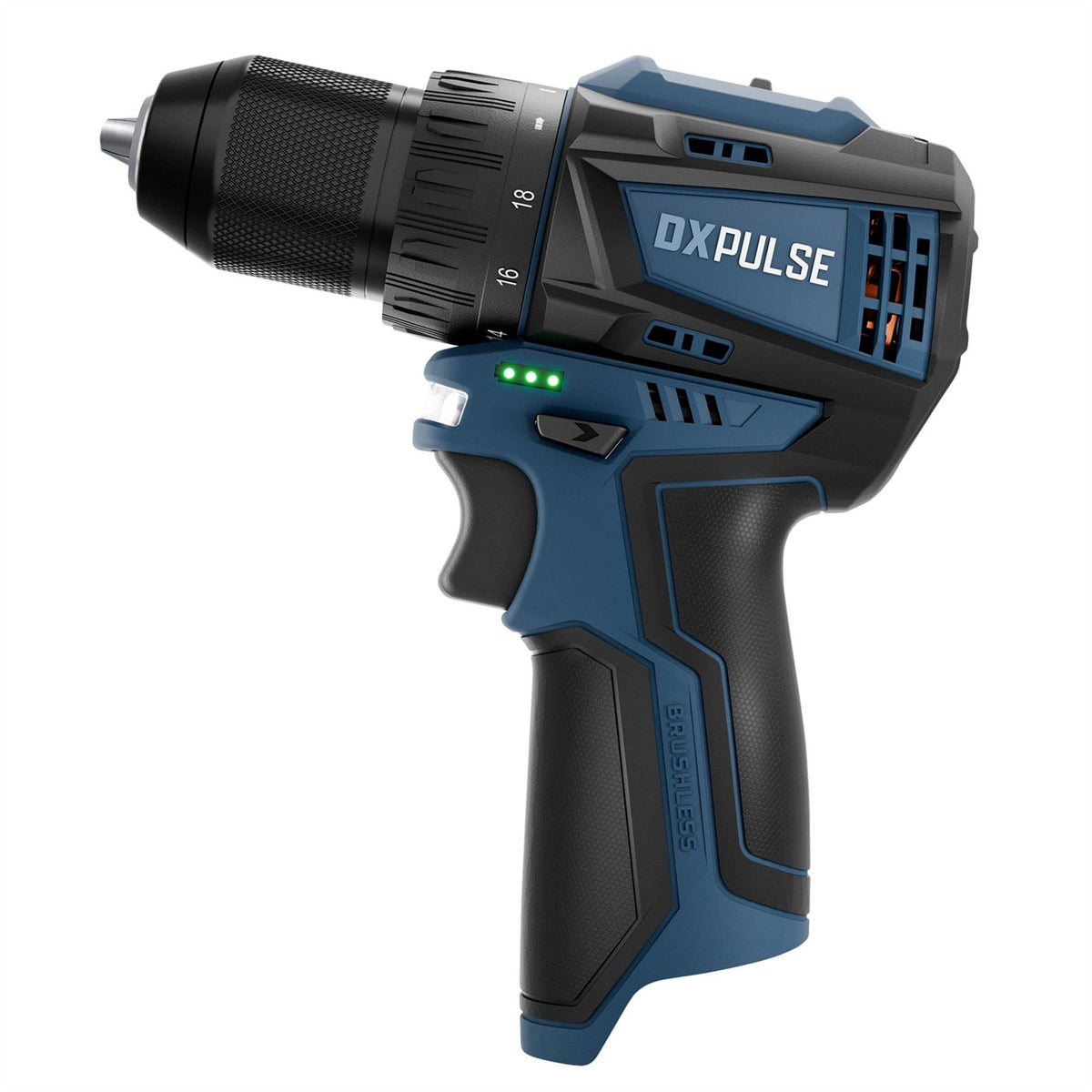 Draper DXPULSE 12V Brushless Drill Driver Kit 2 x 2.0Ah Batteries 1 x Charger 27917  White Rose Tools