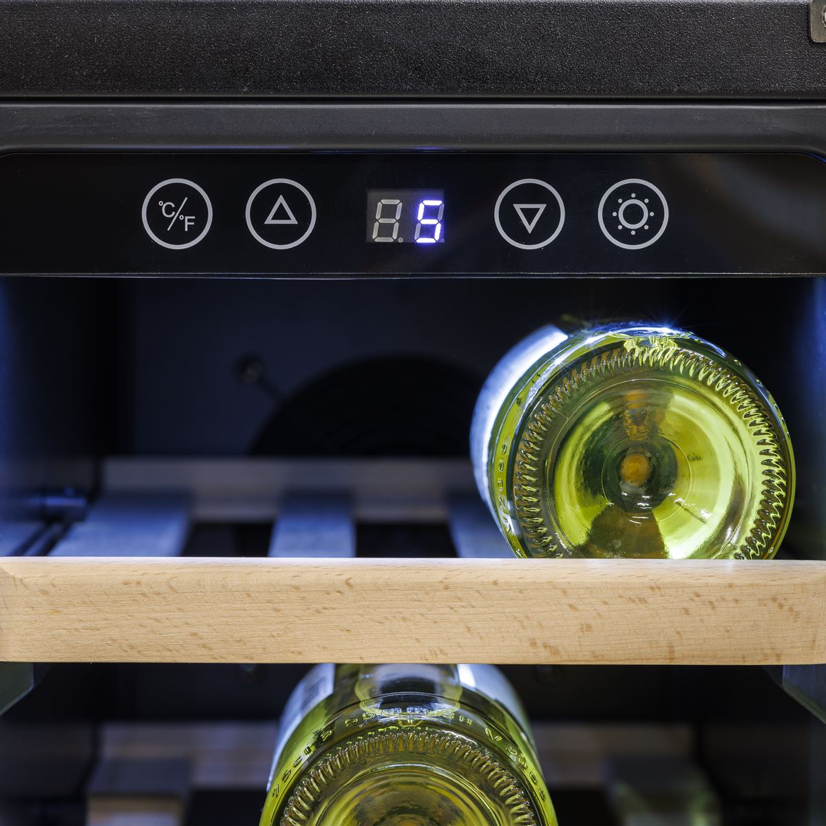 Baridi 60cm Dual Zone Wine Cooler and Drinks Fridge 40 Bottle/120 Can Built-In Under Counter/Freestanding Glass Fronted Bar Drinks Fridge Chiller