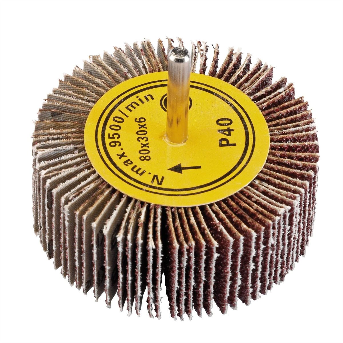 Draper Abrasive Flap Wheel 80 x 30mm 40 Grit 76485  White Rose Tools