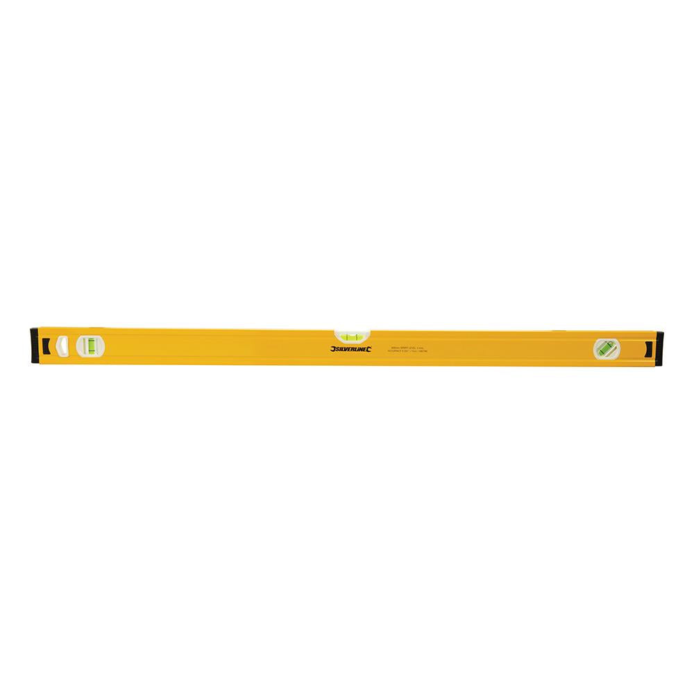 Silverline Spirit Level Powder Coated Aluminium 3 Vials - Choose Length