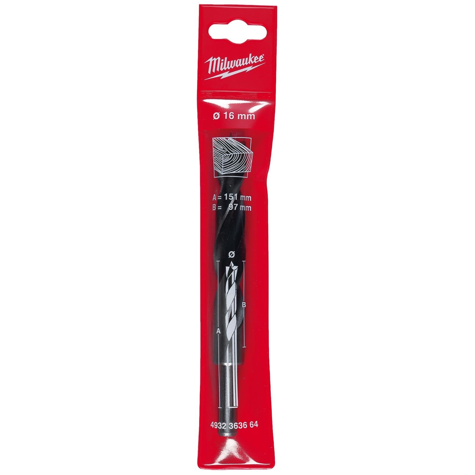 Milwaukee Lip and Spur Brad Point Wood Drill Bits 