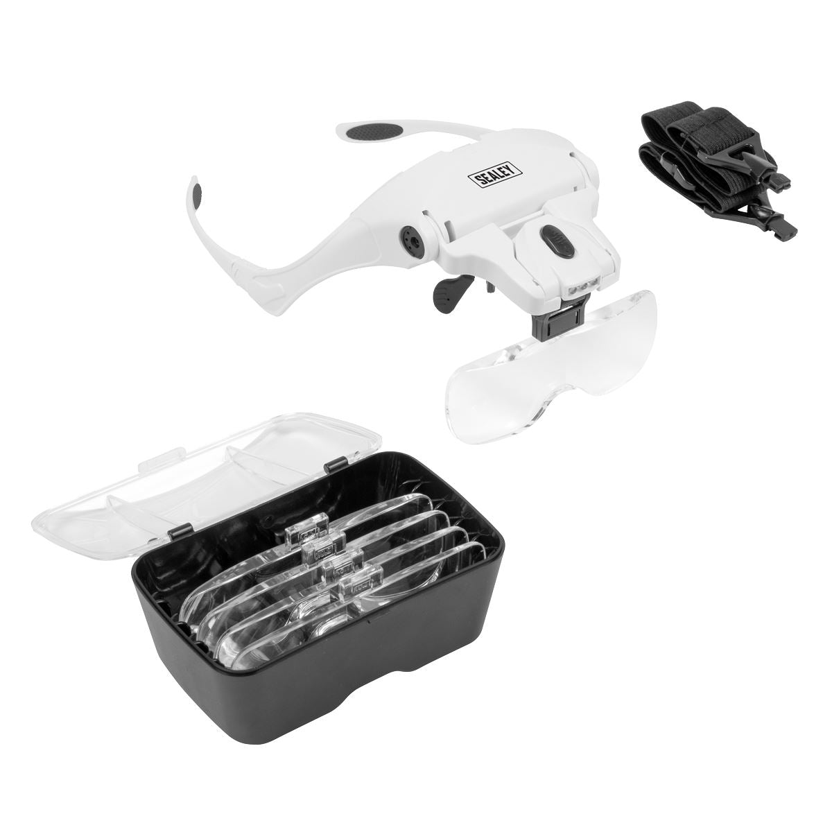 Sealey LED Magnifier Spectacles with Headband 