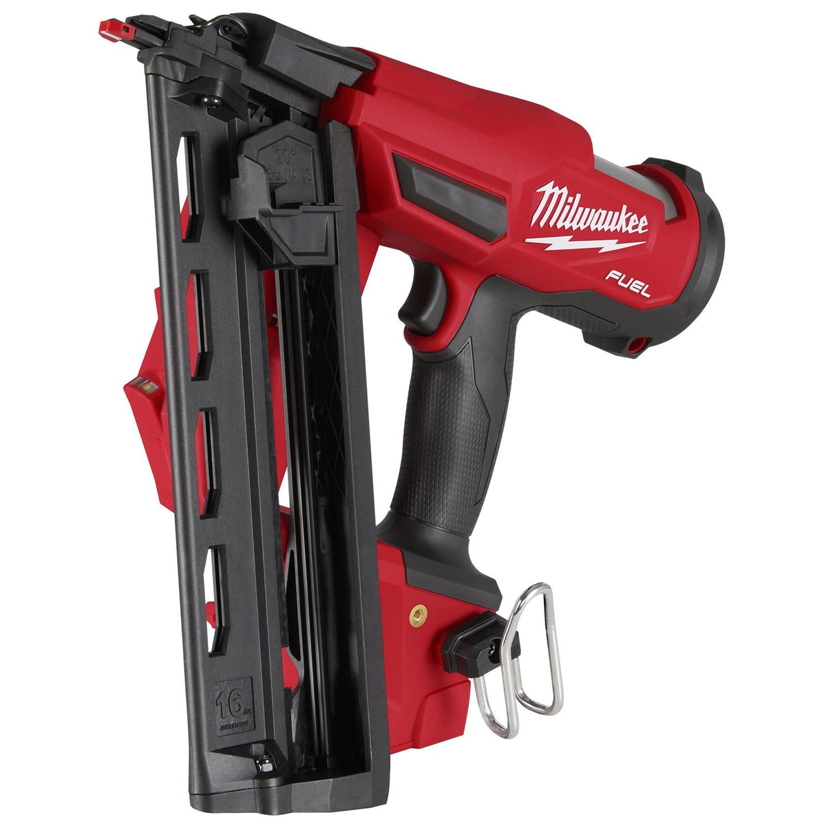 Milwaukee M18 18V FUEL 16 Gauge Angled Nail Finishing Nailer 2-Mode Bare Unit M18FN16GA-0  White Rose Tools