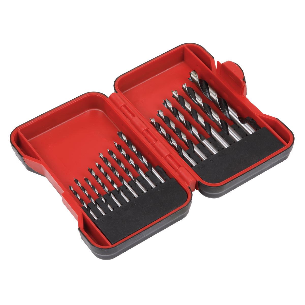 Sealey Brad Point Wood Drill Bit Set 15pc 