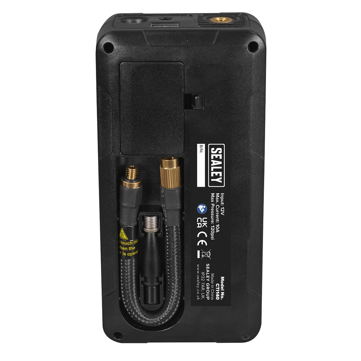 Sealey Rechargeable Tyre Inflator & Power Bank with Worklight 12V  White Rose Tools