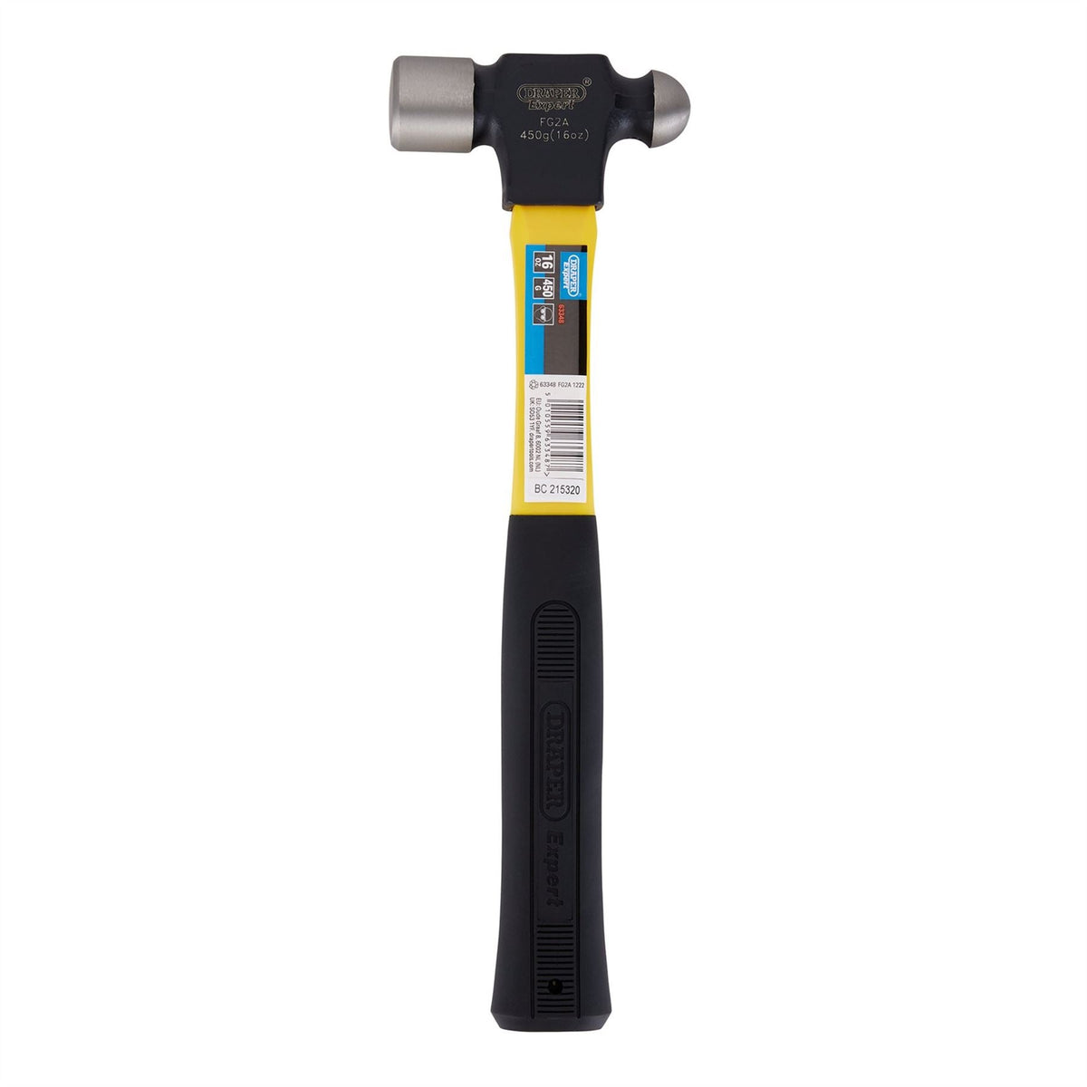 Draper Expert Ball Pein Hammer with Fibreglass Shaft 450g/16oz 63348  White Rose Tools