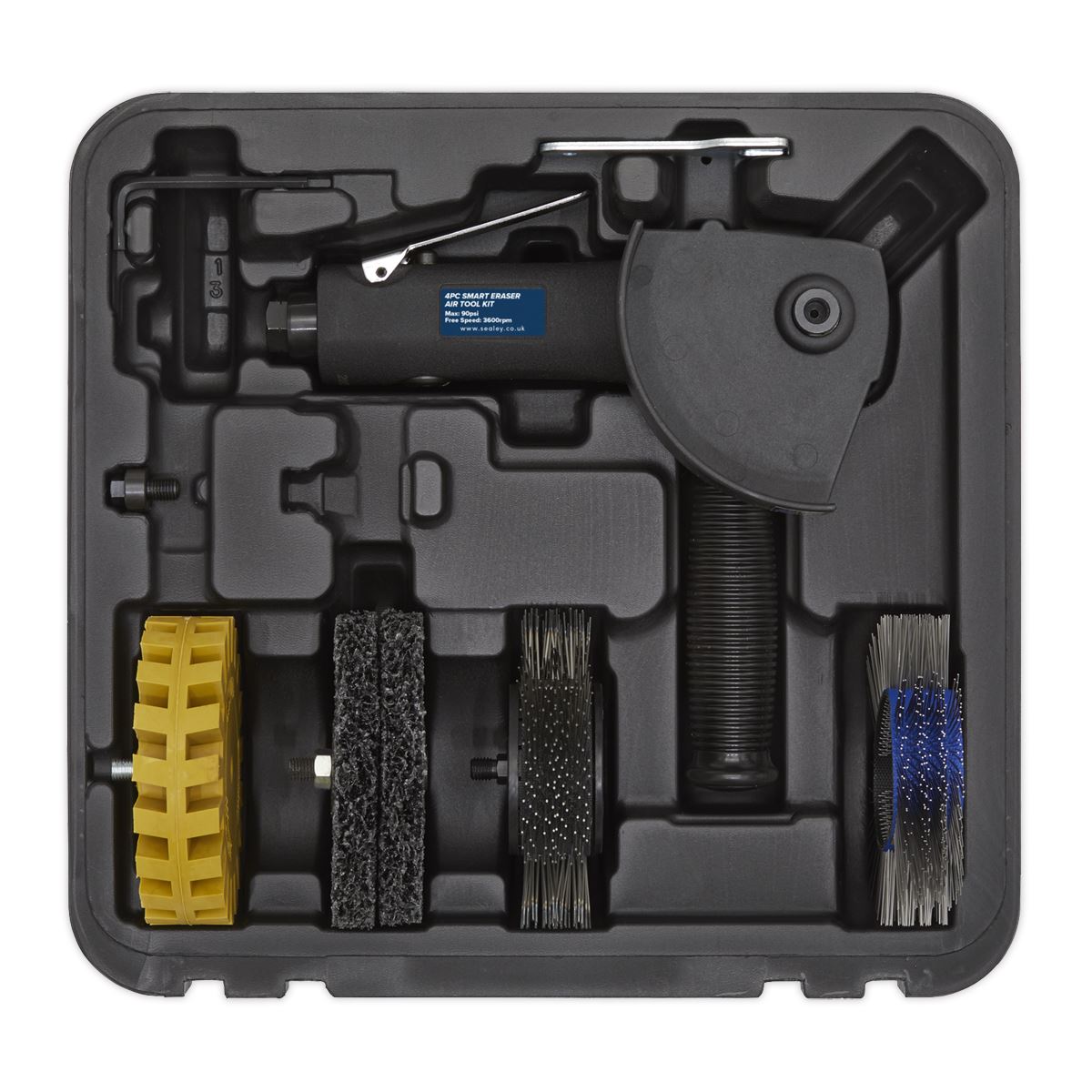 Sealey Premier Smart Eraser Air Tool Kit 4pc 