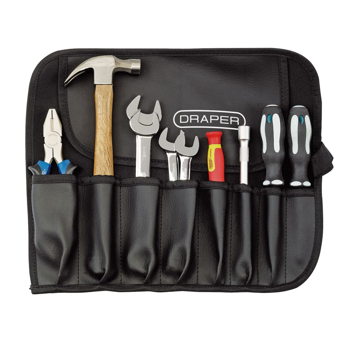 Draper 8 Division PVC Tool Roll 72976  White Rose Tools