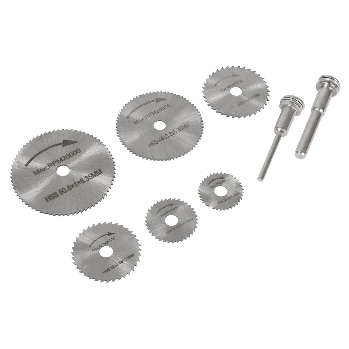 Sealey Rotary Drill Saw Blade Set 8pc  White Rose Tools