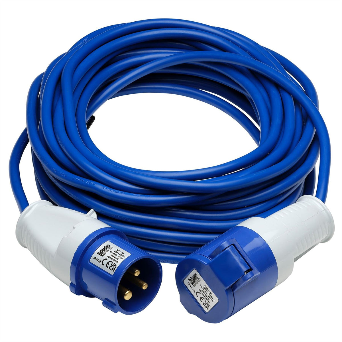 Defender E85211 230V Extension Lead Blue 1.5mm² 16A 14m 35805  White Rose Tools