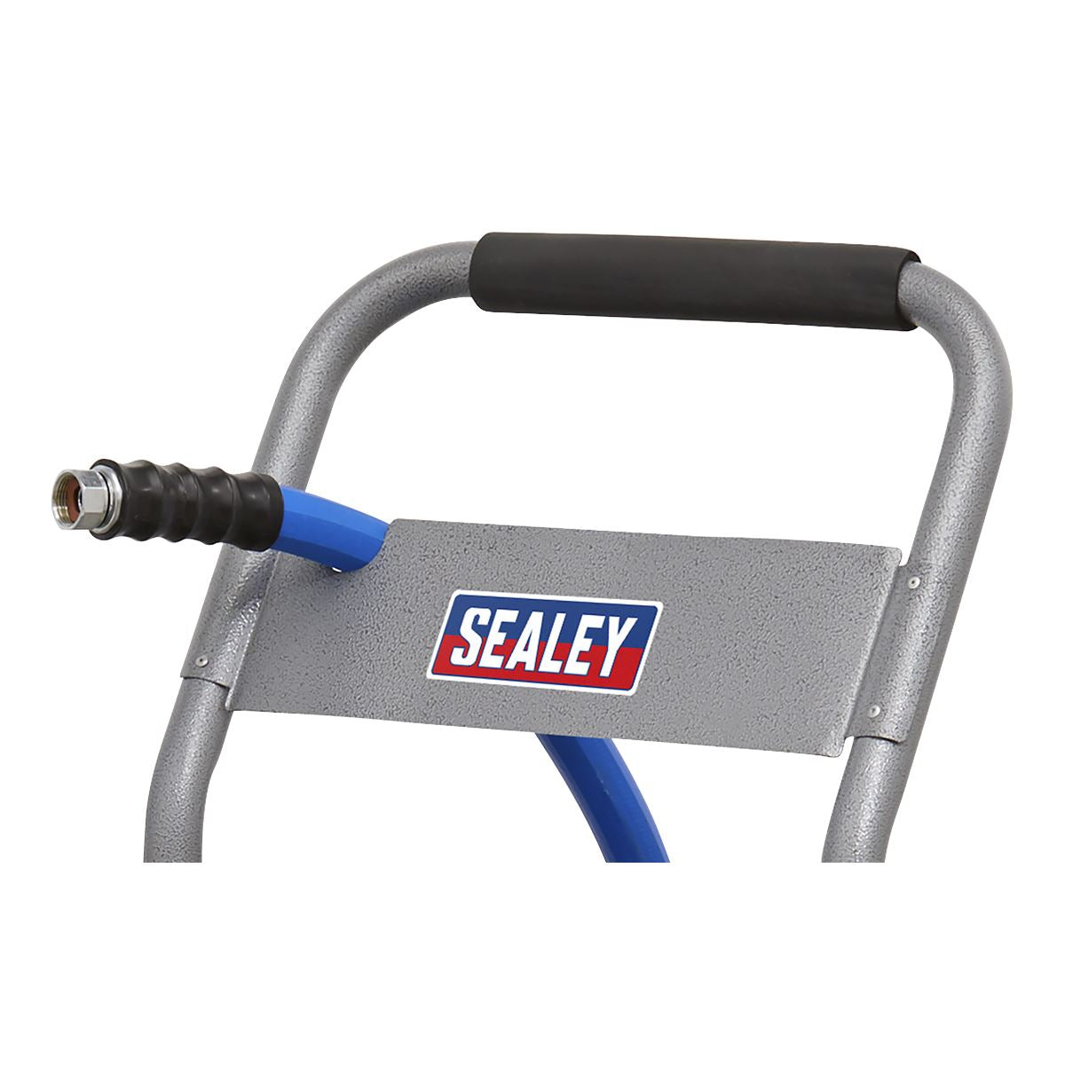 Sealey Heavy-Duty Hose Reel Cart with 50m Heavy-Duty Ø19mm Hot & Cold Rubber Water Hose