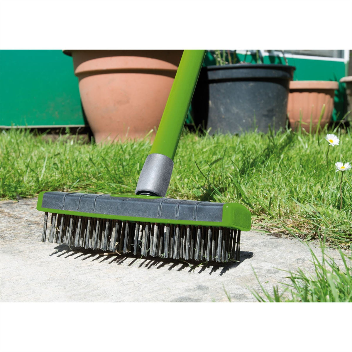 Draper Paving Brush Set with Twin Heads and Telescopic Handle 58683  White Rose Tools