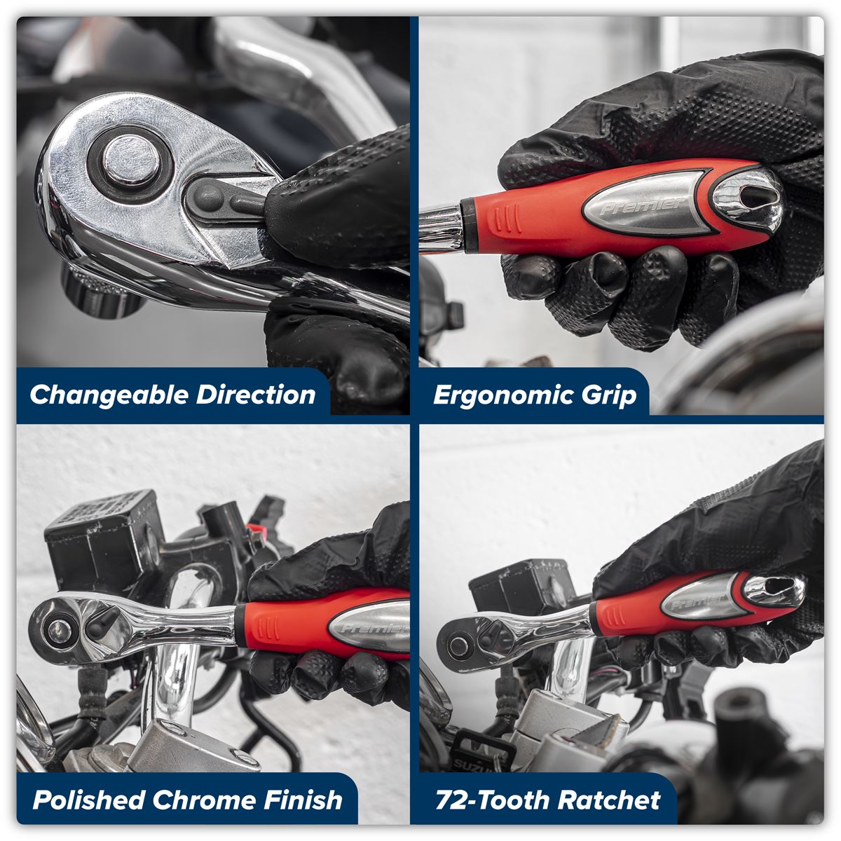 Sealey Premier Offset Ratchet Wrench 3/8"Sq Drive