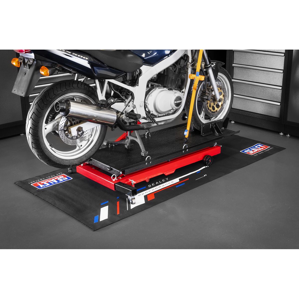 Sealey Motorcycle Garage Mat  White Rose Tools
