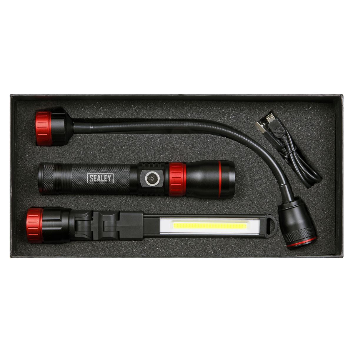 Sealey Interchangeable 3-In-1 COB LED Inspection Light Rechargeable 