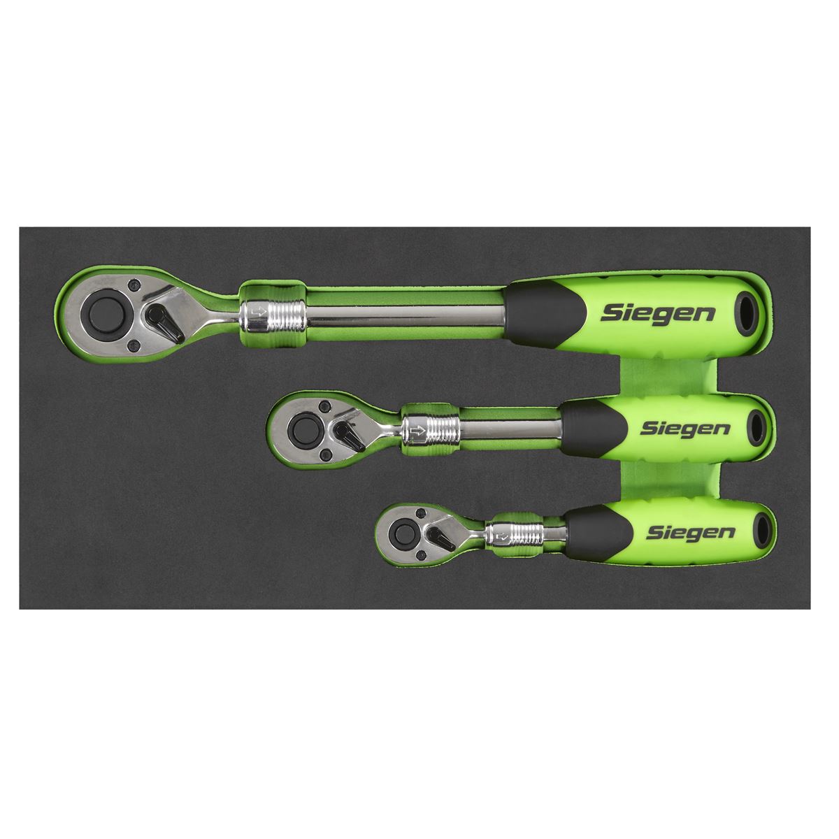 Siegen by Sealey Ratchet Wrench Extendable 3pc Set