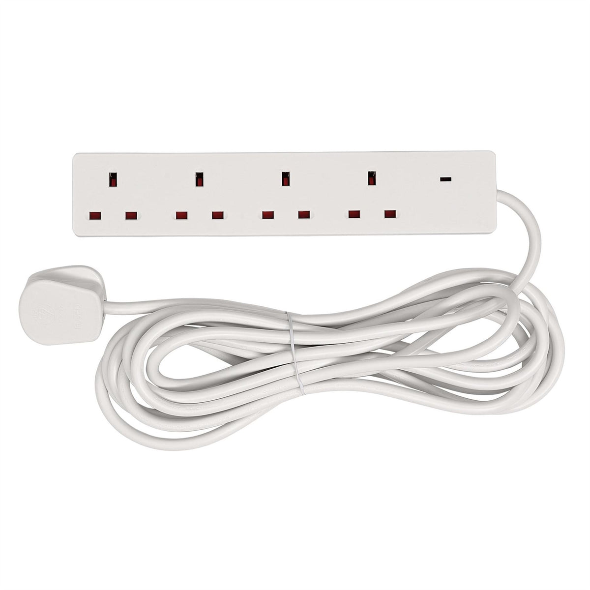 Draper 4 Way White Extension Lead 5m 30899  White Rose Tools
