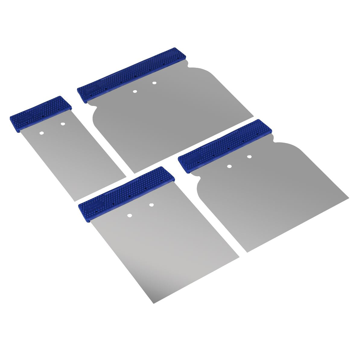 Sealey Body Filler Applicator Spreader Set 4 Piece Stainless Steel 