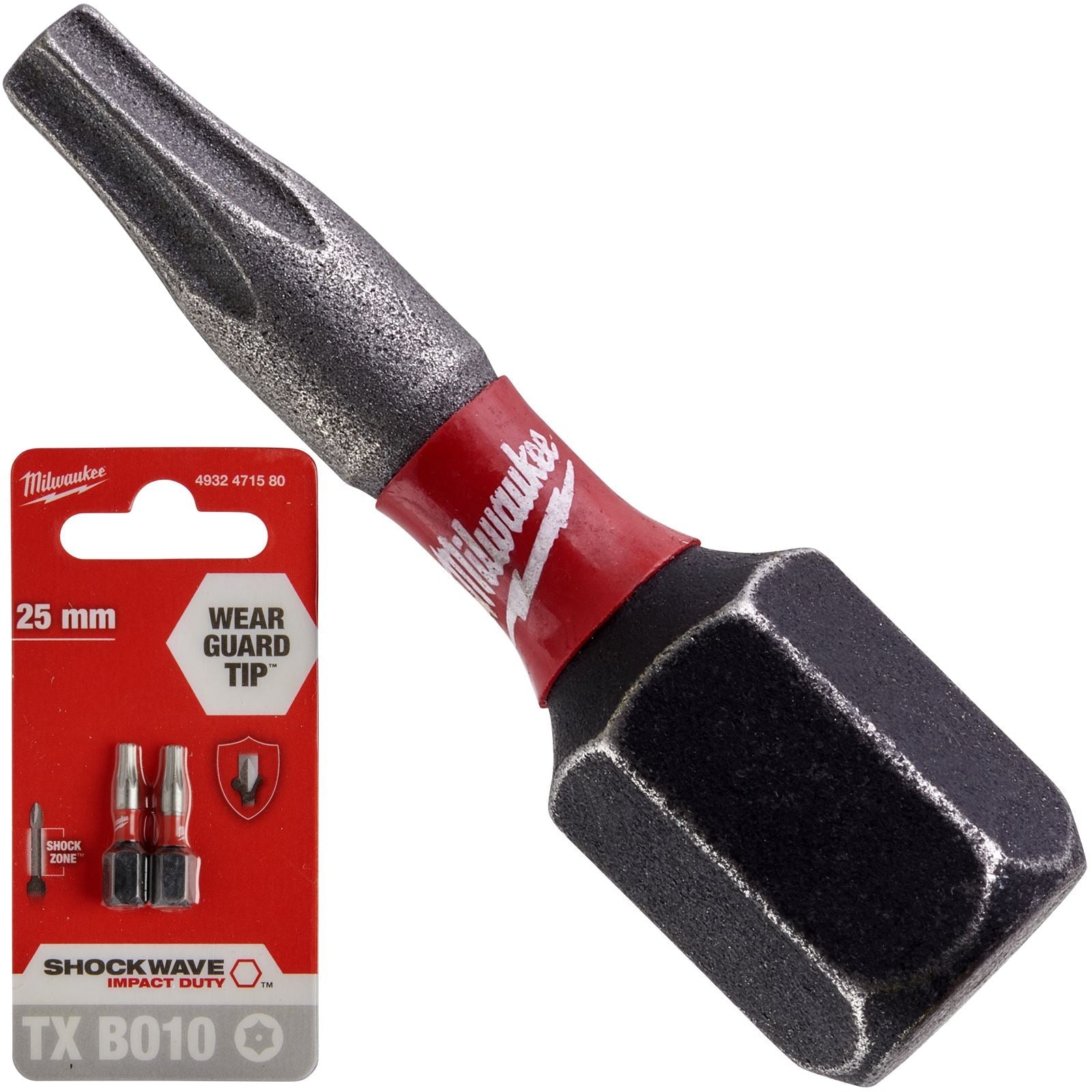 Milwaukee Screwdriver Bits Shockwave Impact Duty PH PZ TX HEX SL Blister Packed 