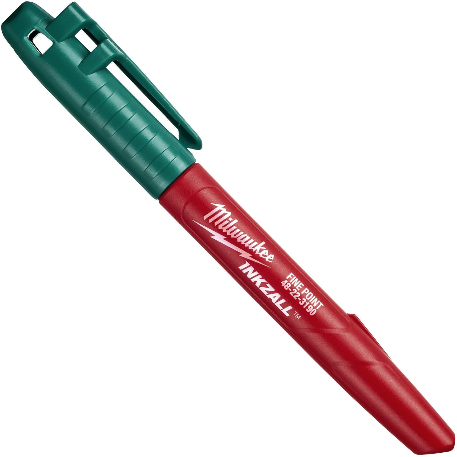 Milwaukee INKZALL Permanent Marker Pen Green 1mm Tip 