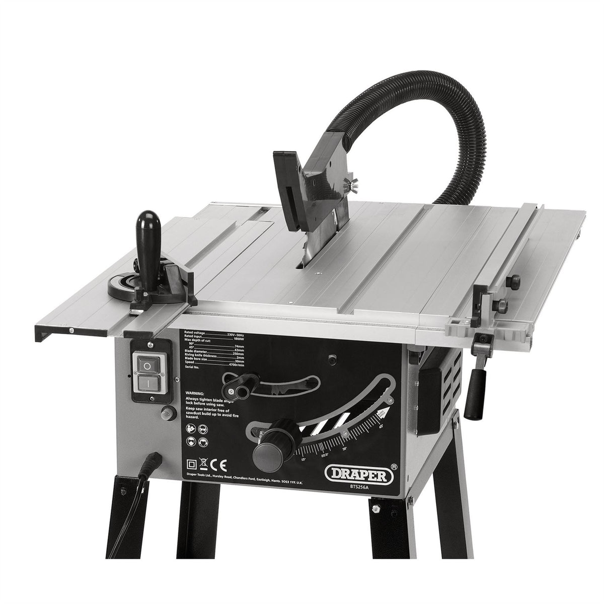 Draper Sliding Table Saw 250mm 1800W 99258  White Rose Tools