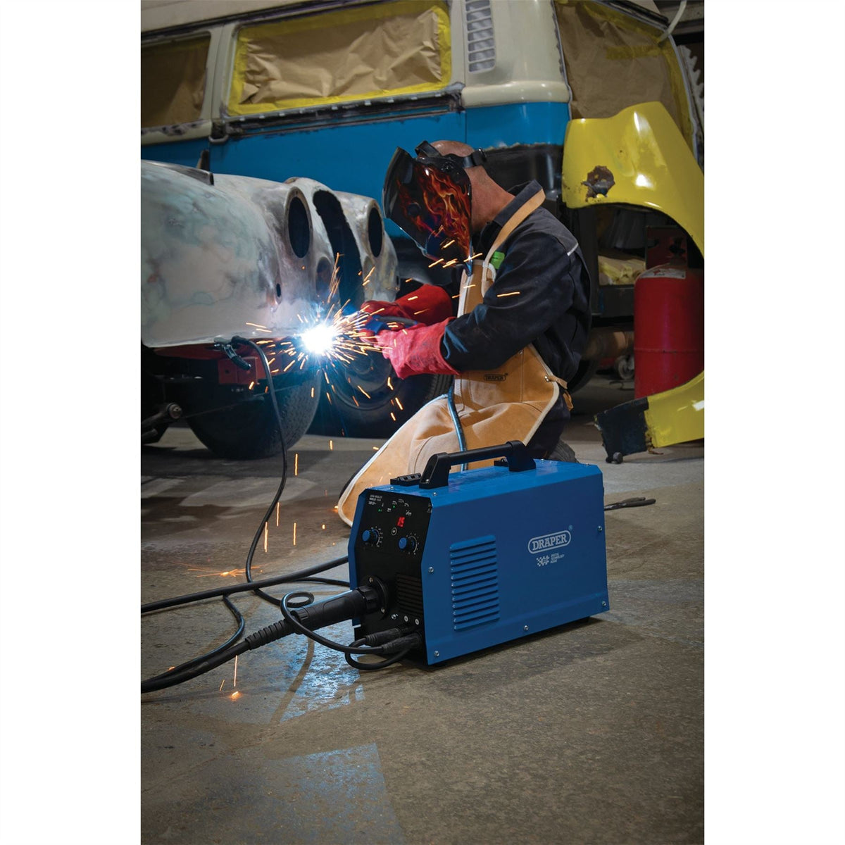 Draper Gas/Gasless MIG Inverter Multi-Welder Dti 160A 70047  White Rose Tools