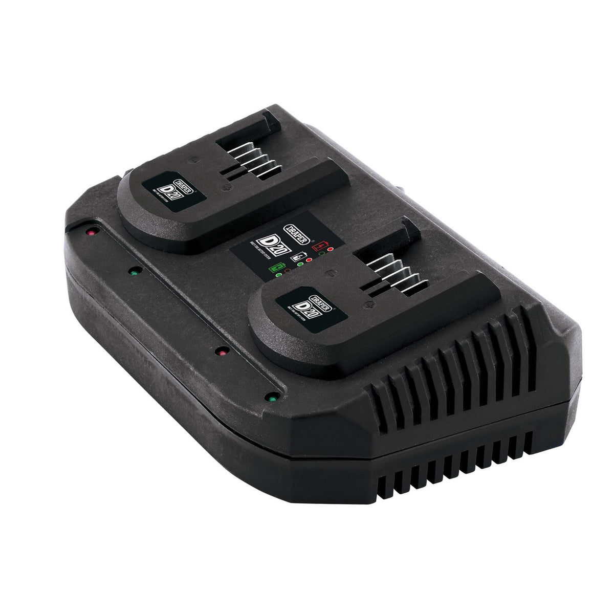 Draper D20 20V Li-ion Fast Twin Battery Charger 2 x 3.5A 92239  White Rose Tools