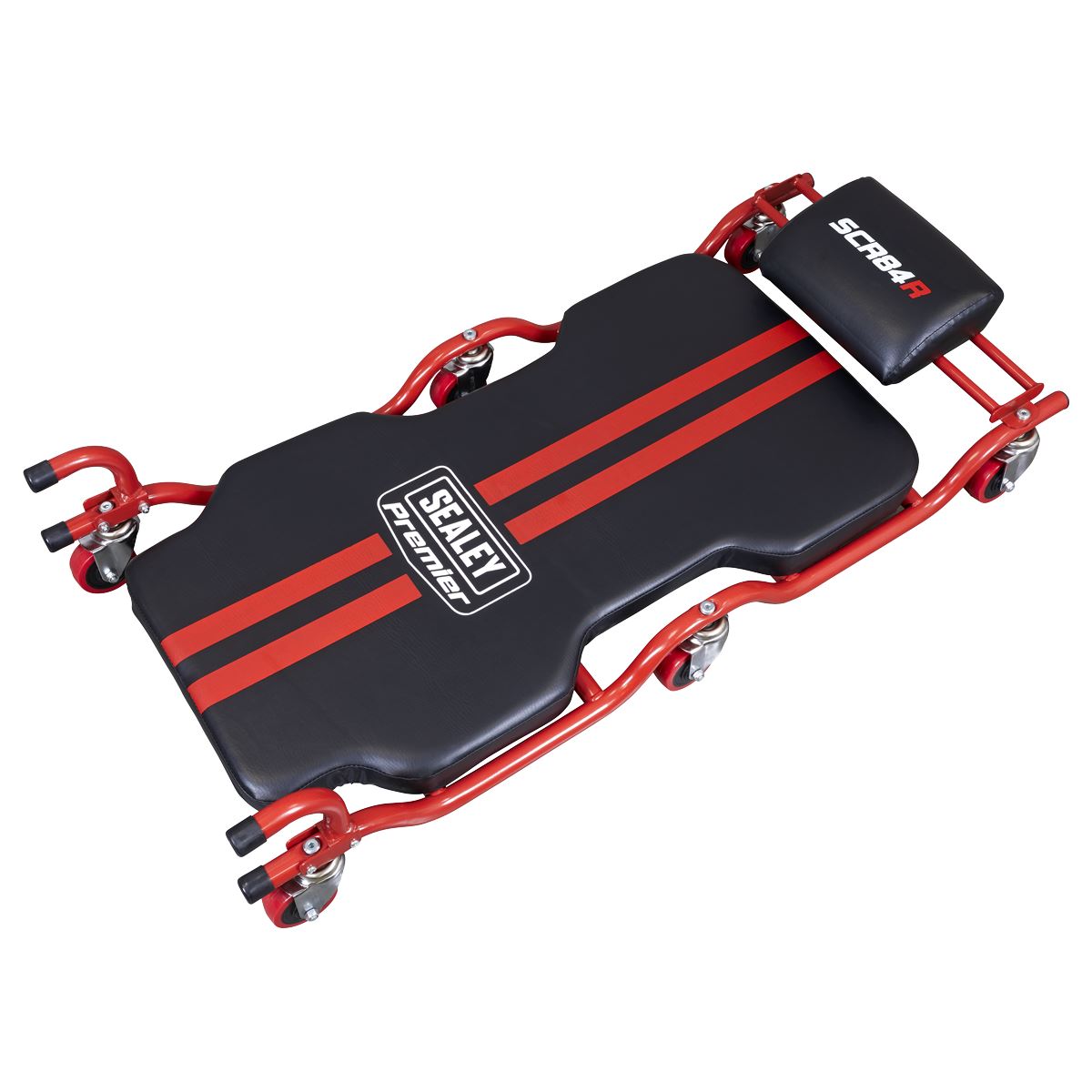 Sealey Premier Deluxe Steel Creeper with 6 Wheels & Headrest