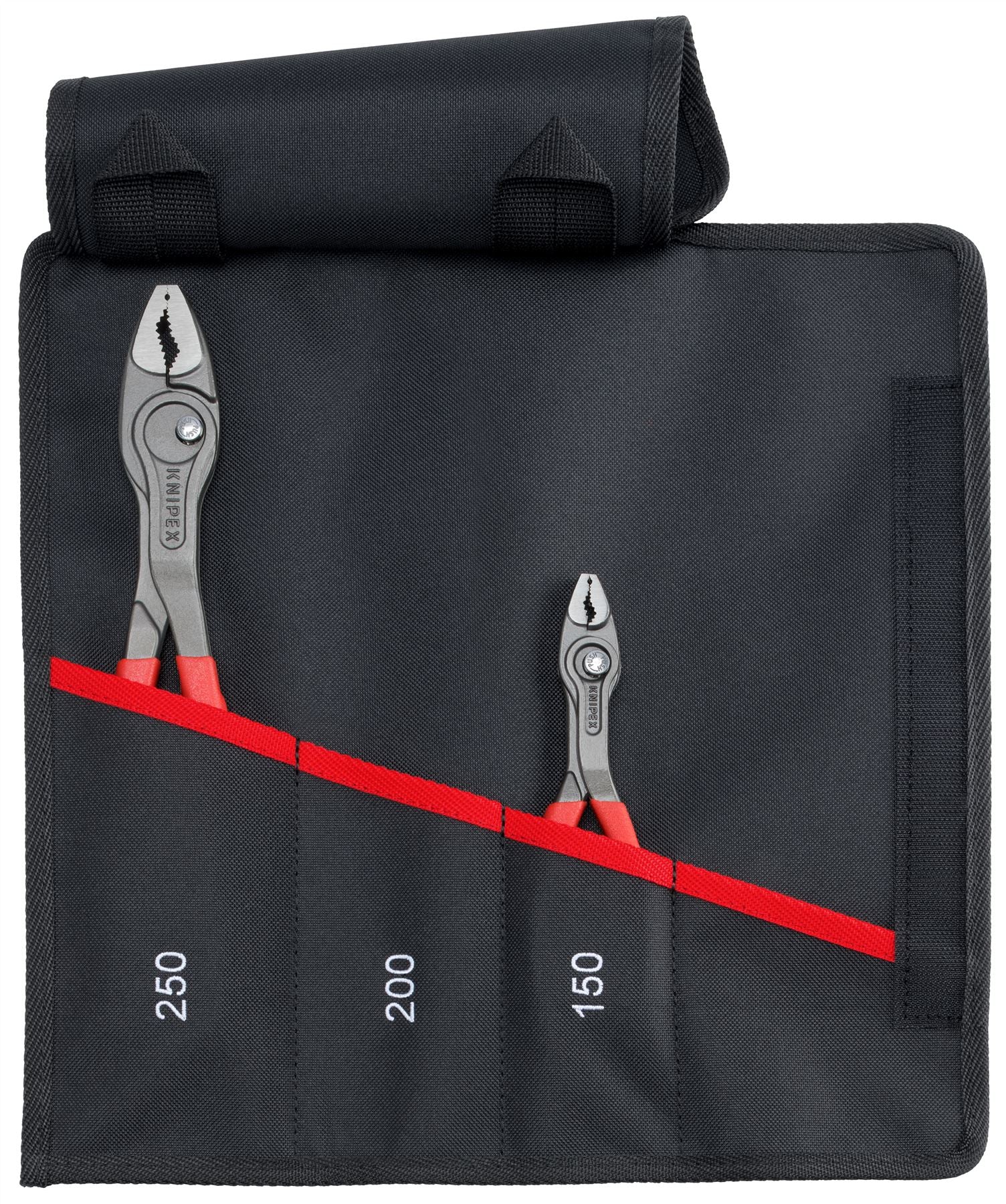 KNIPEX TwinGrip Slip Joint Water Pump Pliers Set 2 Pieces 150mm 250mm in Tool Roll 00 19 61 V02