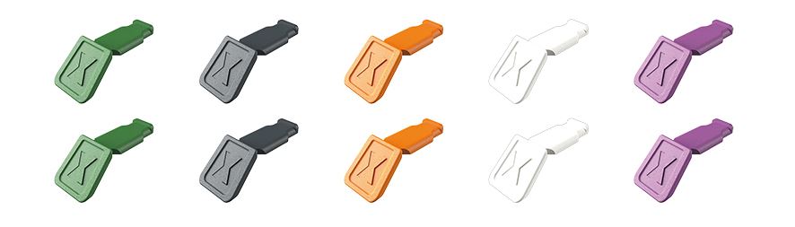 KNIPEX ColorCode Clips Assortment 10 Pack KNIPEXtend for KNIPEX Comfort Handles Green Grey Orange White Violet 00 61 10 C V02