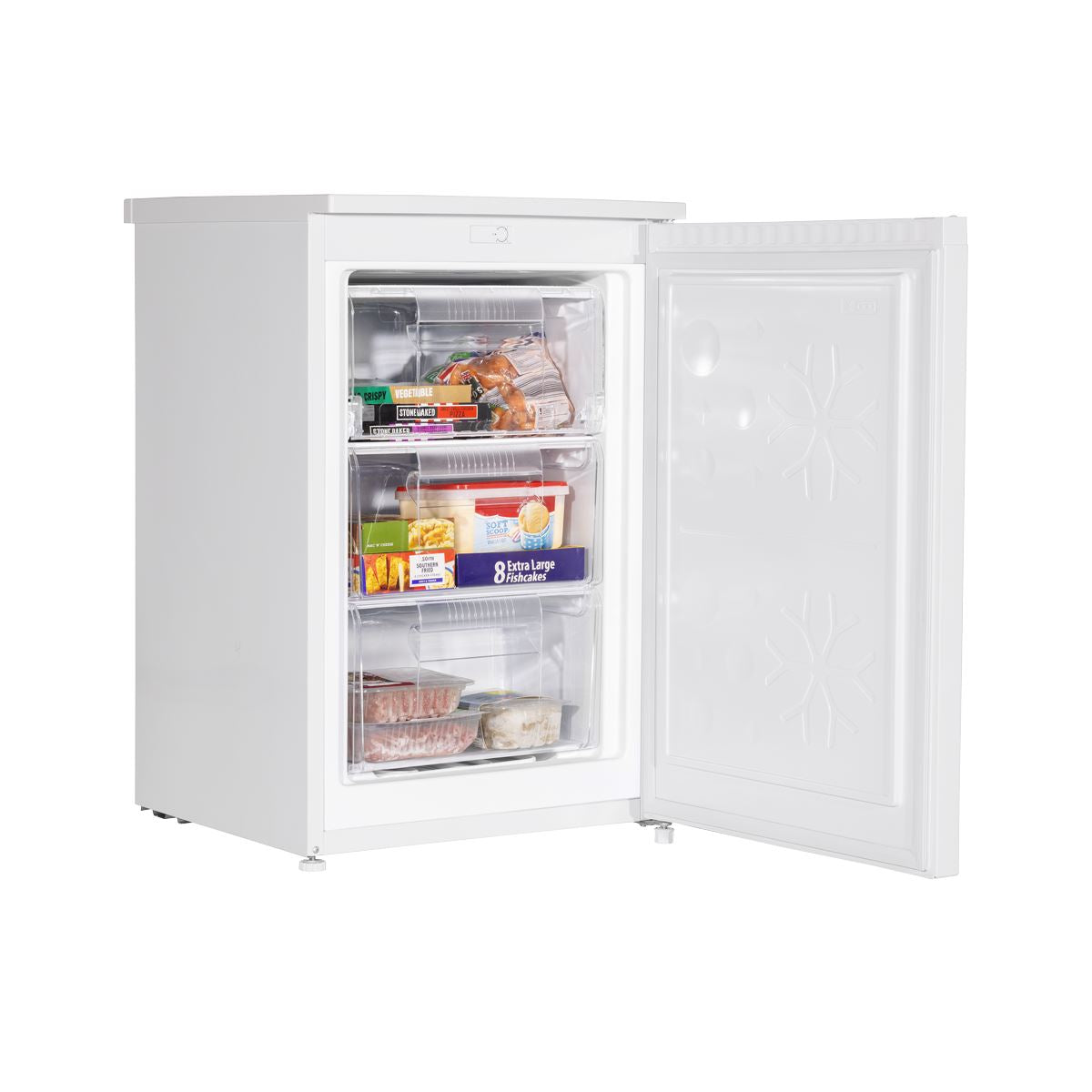 Baridi 55cm Undercounter Freezer with Adjustable Thermostat 85L - White  White Rose Tools