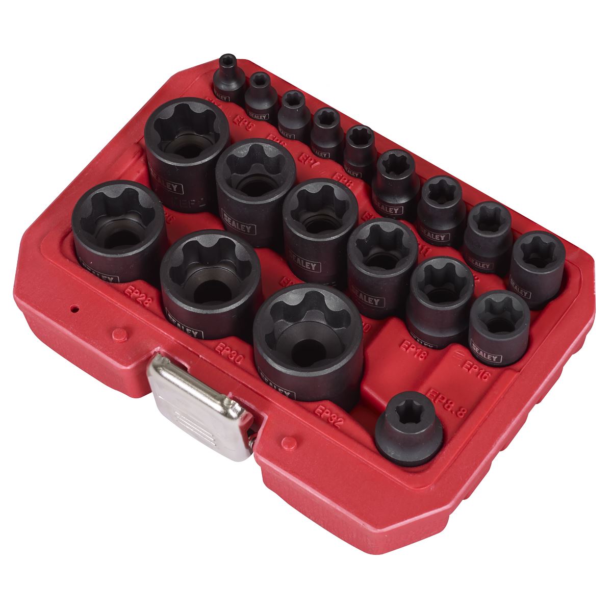 Sealey External TRX-P* Socket Set 19pc  White Rose Tools