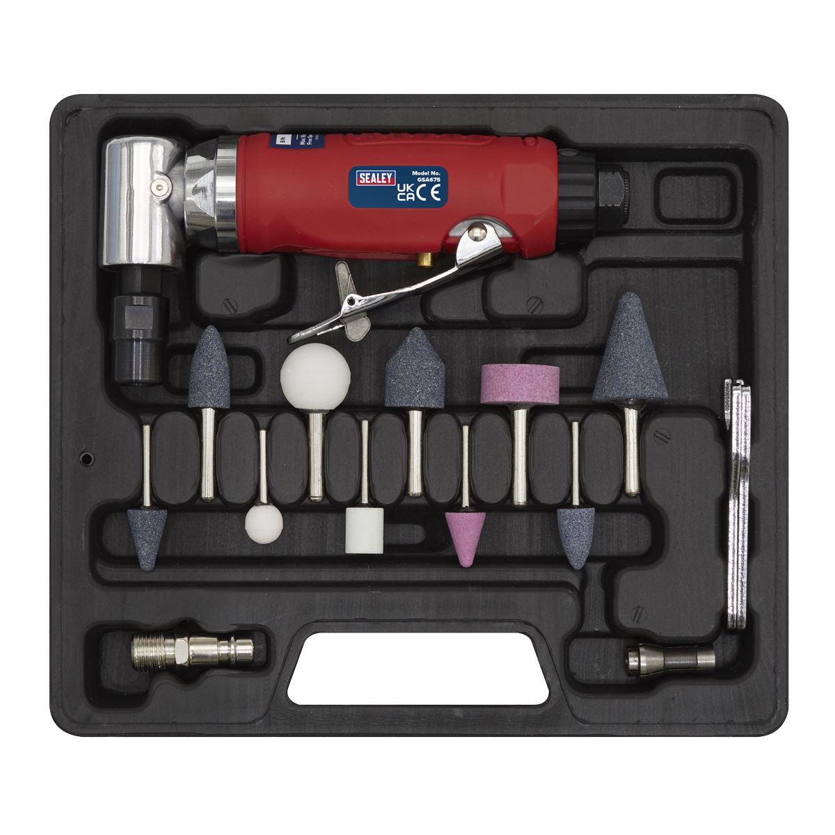 Sealey Generation Air Die Grinder 90° Angle Kit 15pc 
