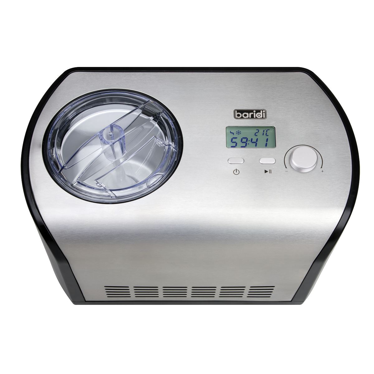 Baridi 1.2L Automatic Churning Ice Cream Machine, Fast Freeze Compressor Cooling