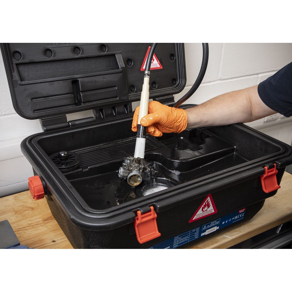 Sealey Mobile Parts Cleaning Tank with Brush 