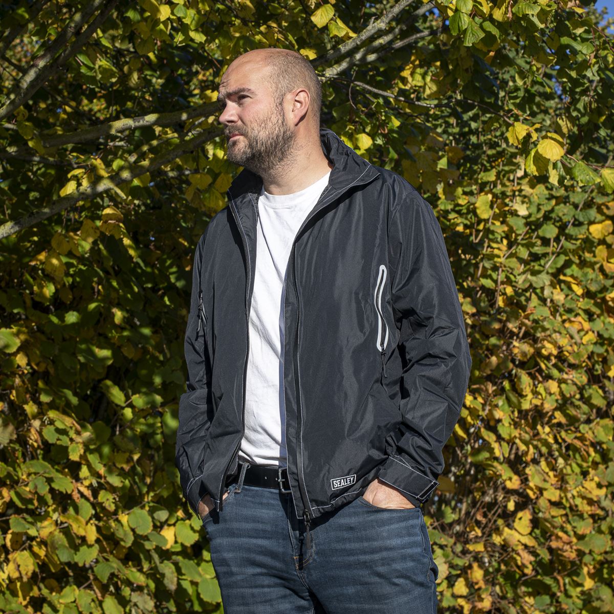 Sealey 5V Heated Rain Jacket with Power Bank 20Ah - Large